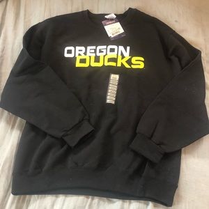 🆕 NWT Black Oregon Ducks crew neck sweatshirt L